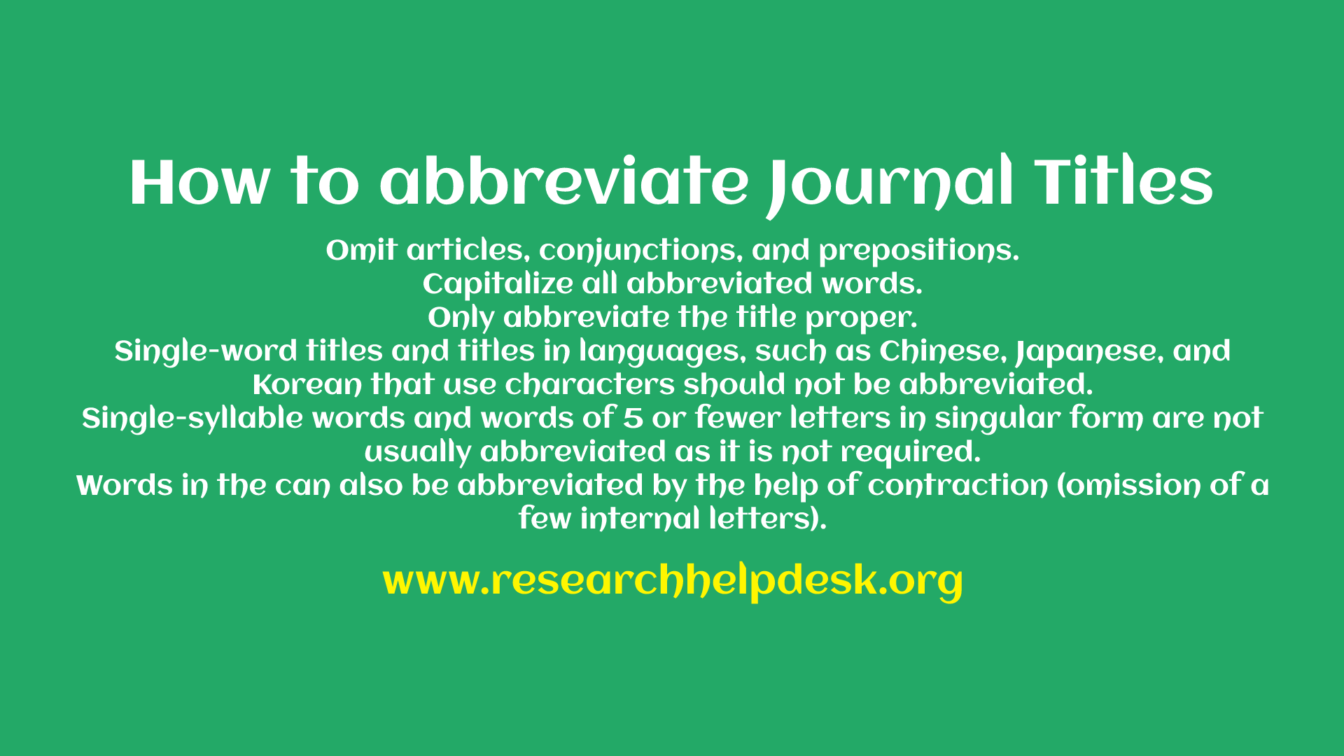 cancer journal abbreviation